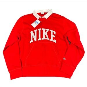 Nike Men's Red Crewneck Sweater